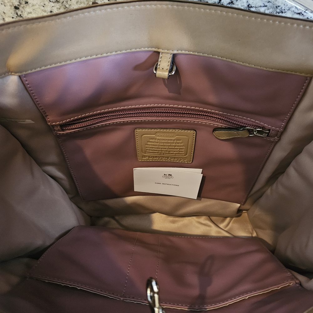 Coach Charlie Python Embossed Leather NWOT Never Used - Picture 8 of 12